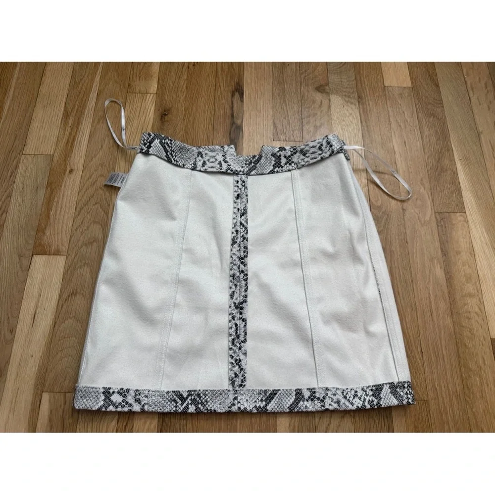Lulus Venture Out Beige Snake Print Vegan Leather Mini Skirt - Picture 7 of 14